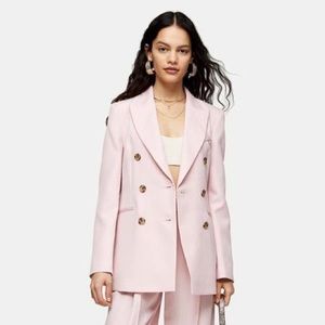 NWOT Topshop marl pink blazer US 10